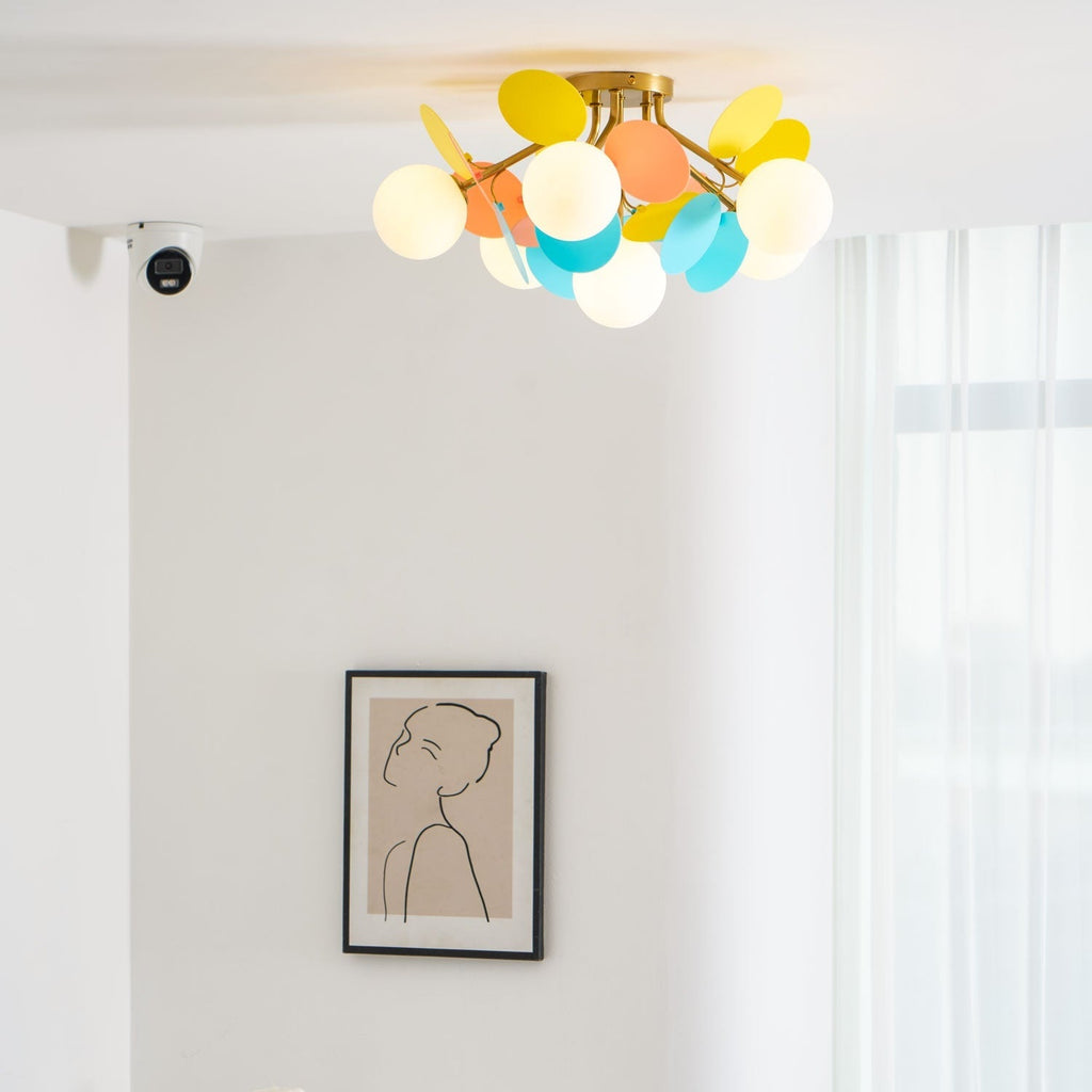 Circular Macaron Pendant Light Lighting Lobby