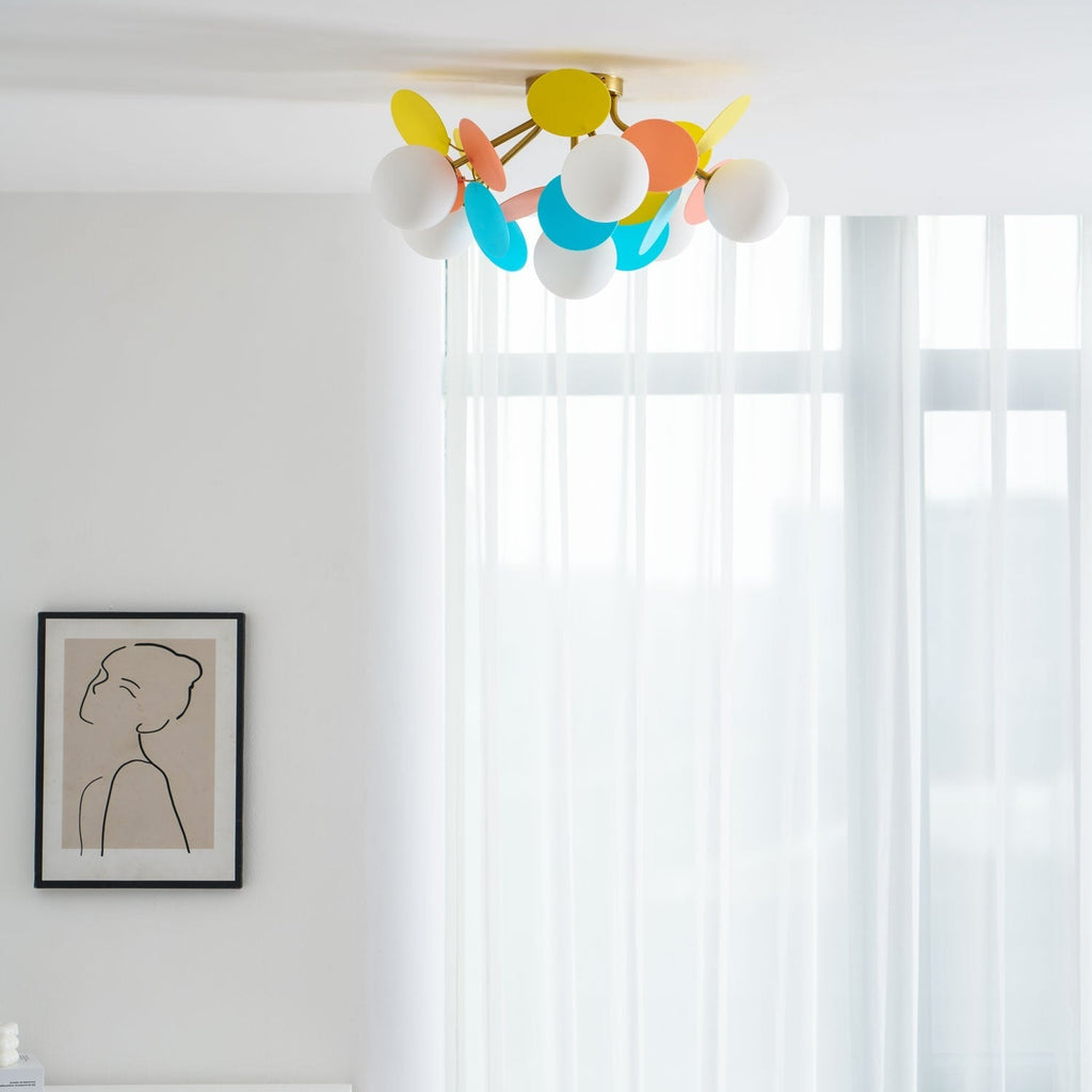 Circular Macaron Pendant Light Lighting Lobby