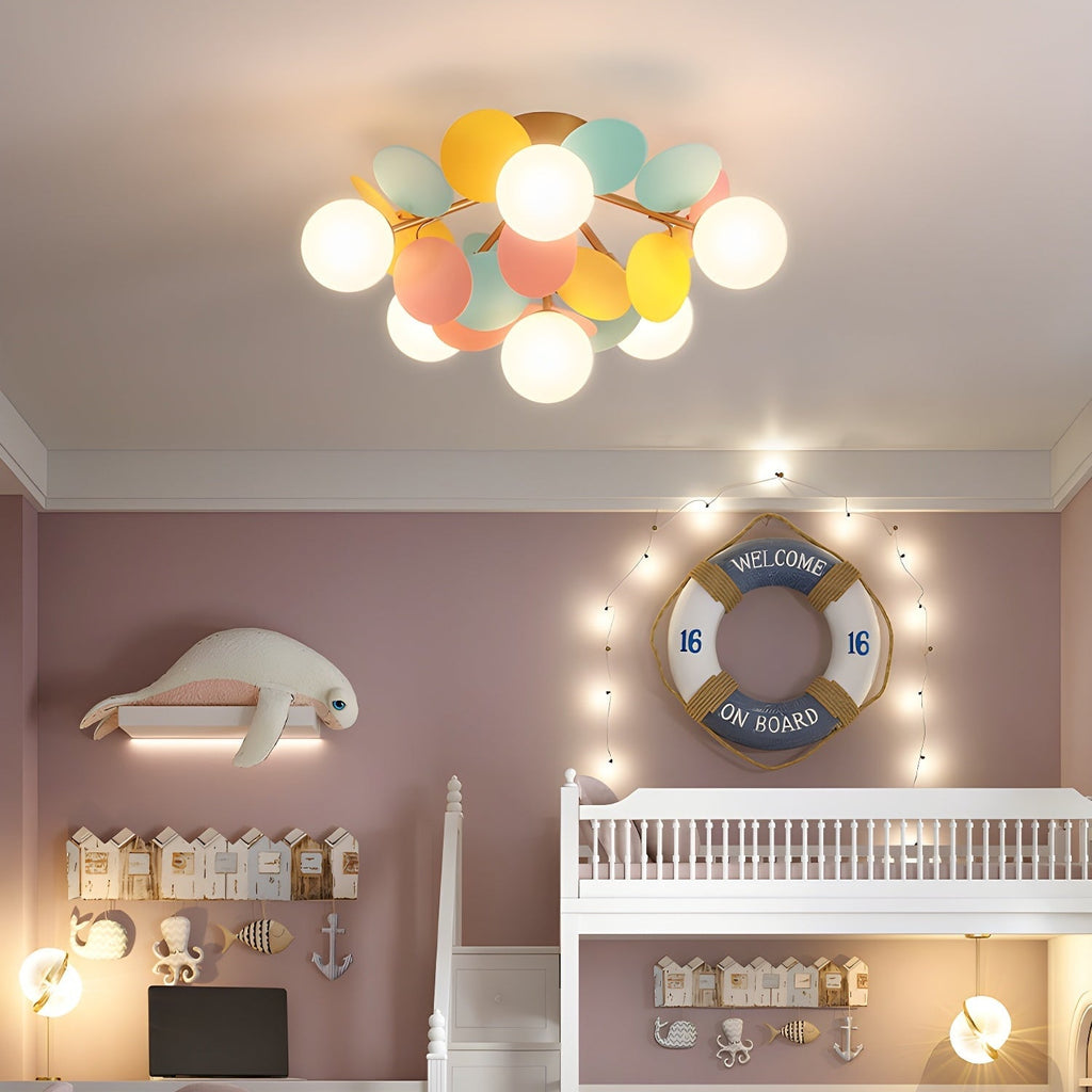 Circular Macaron Pendant Light Lighting Lobby