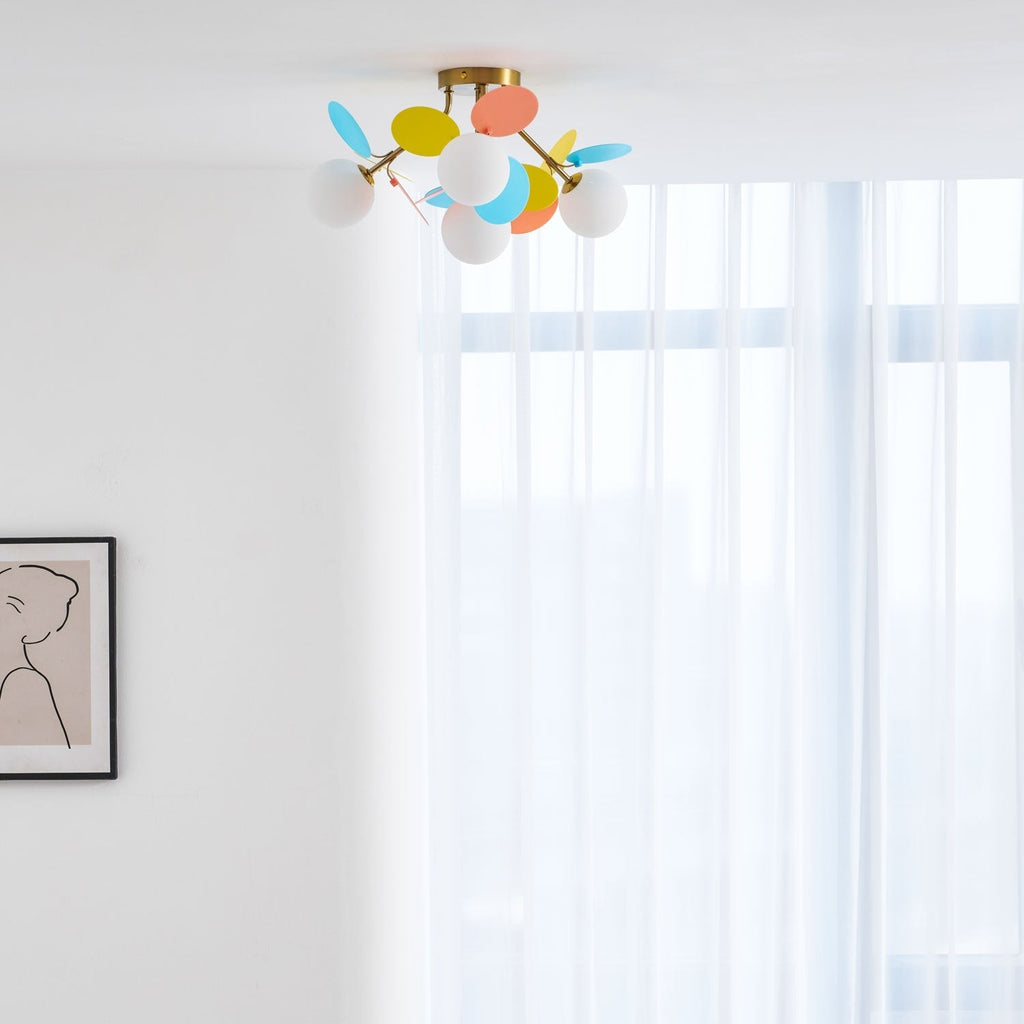 Circular Macaron Pendant Light Lighting Lobby