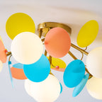 Circular Macaron Pendant Light Lighting Lobby