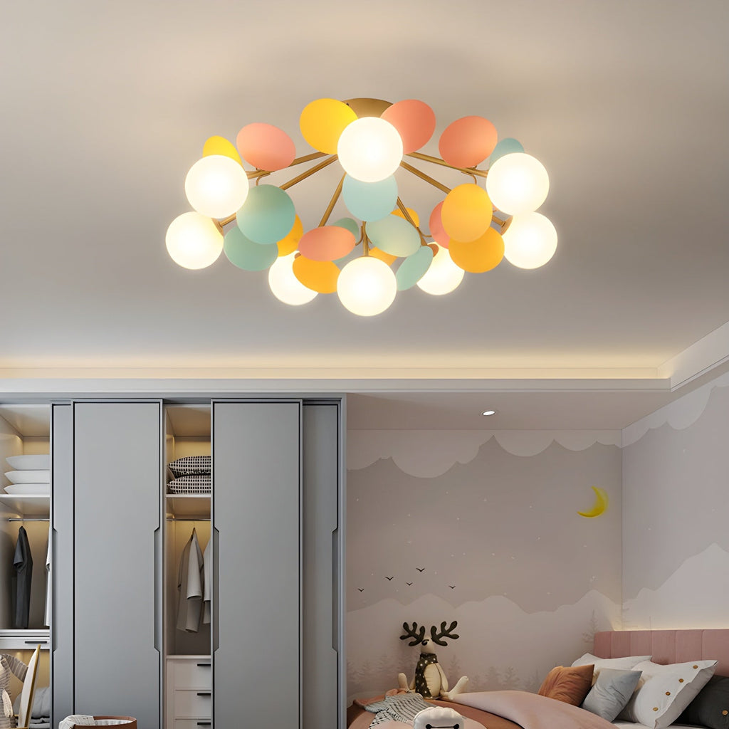 Circular Macaron Pendant Light Lighting Lobby