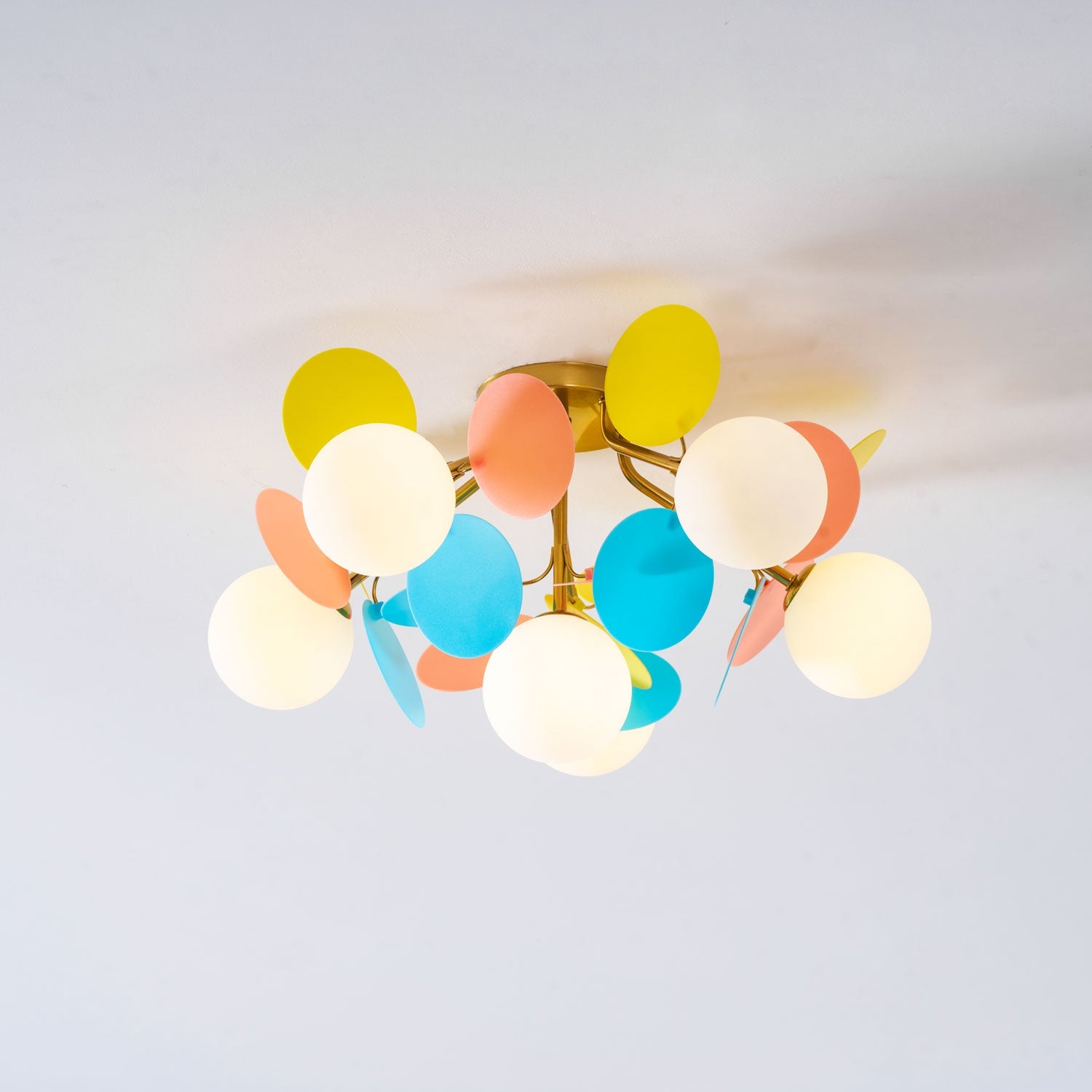 Circular Macaron Pendant Light Lighting Lobby