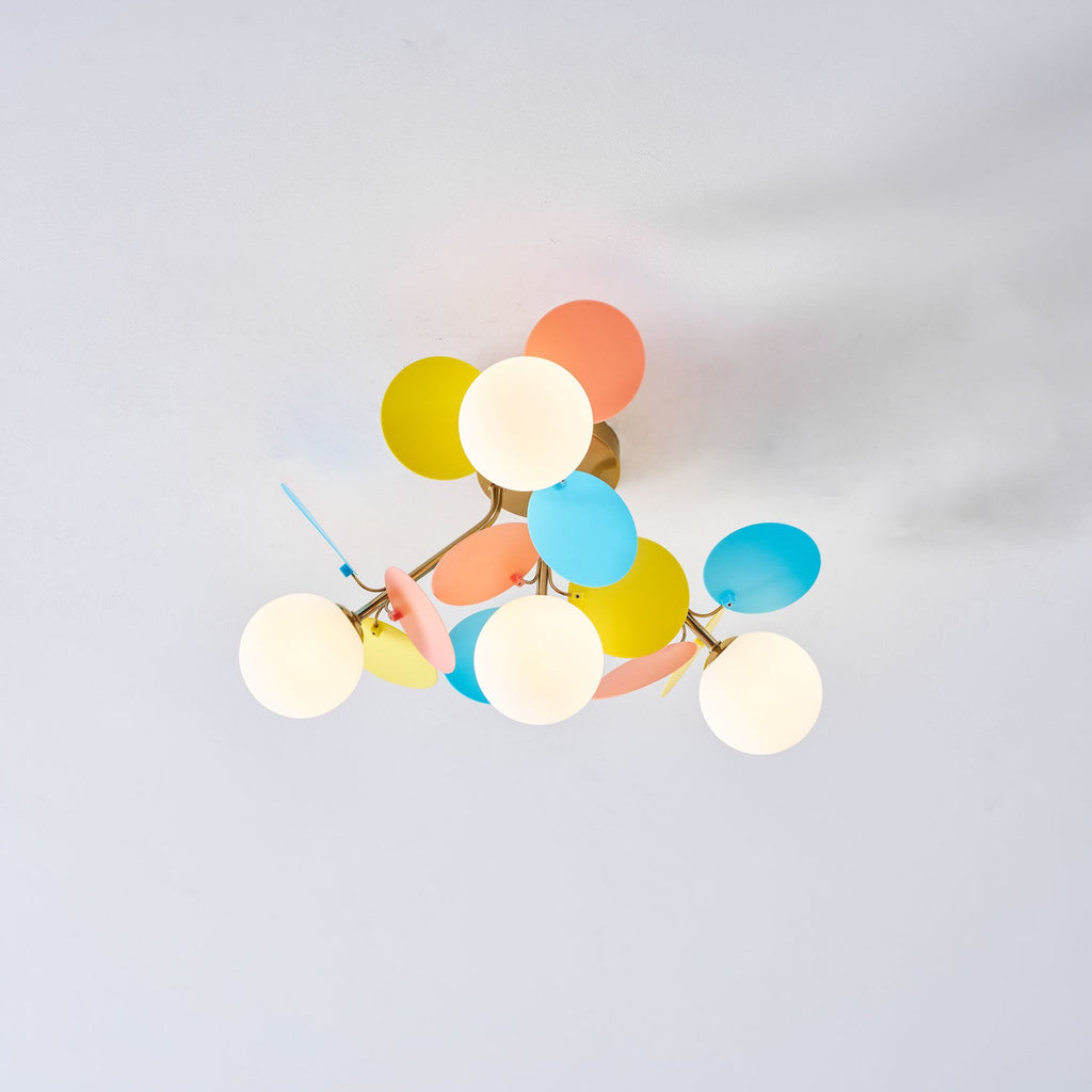 Circular Macaron Pendant Light Lighting Lobby