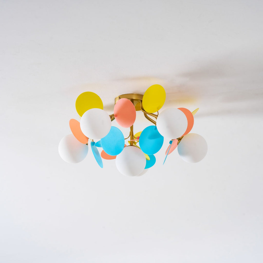 Circular Macaron Pendant Light Lighting Lobby