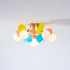 Circular Macaron Pendant Light Lighting Lobby