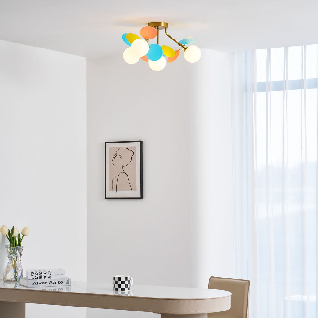 Circular Macaron Pendant Light Lighting Lobby