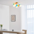 Circular Macaron Pendant Light Lighting Lobby