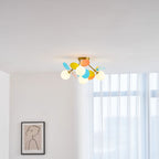 Circular Macaron Pendant Light Lighting Lobby