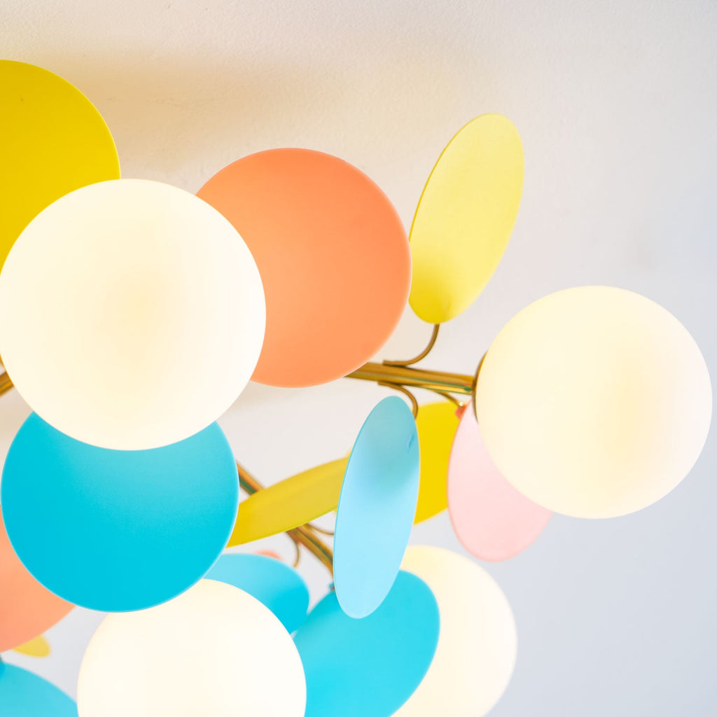 Circular Macaron Pendant Light Lighting Lobby