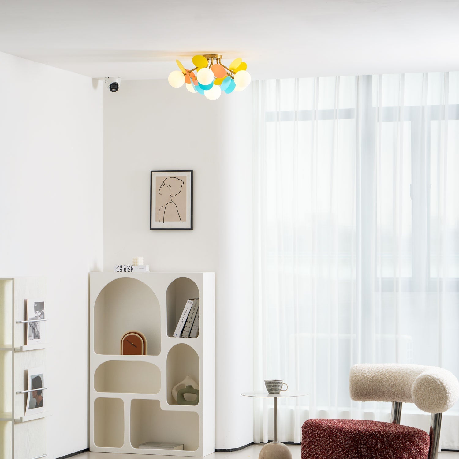 Circular Macaron Pendant Light Lighting Lobby