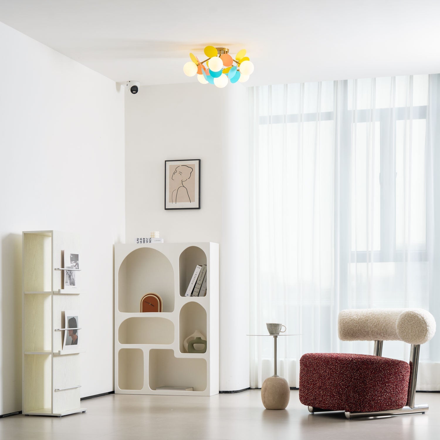Circular Macaron Pendant Light Lighting Lobby