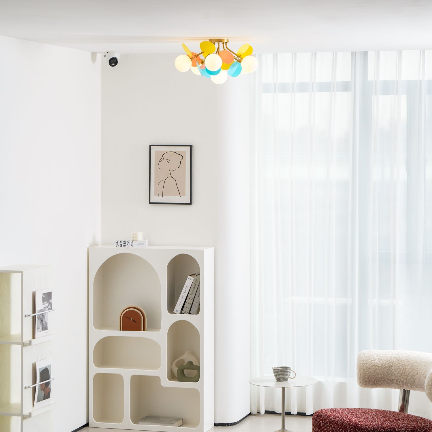 Circular Macaron Pendant Light Lighting Lobby