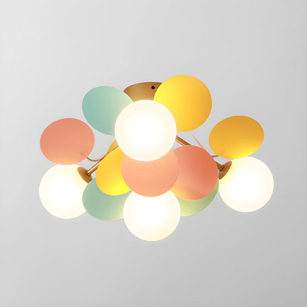Circular Macaron Pendant Light Lighting Lobby