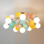 Circular Macaron Pendant Light Lighting Lobby