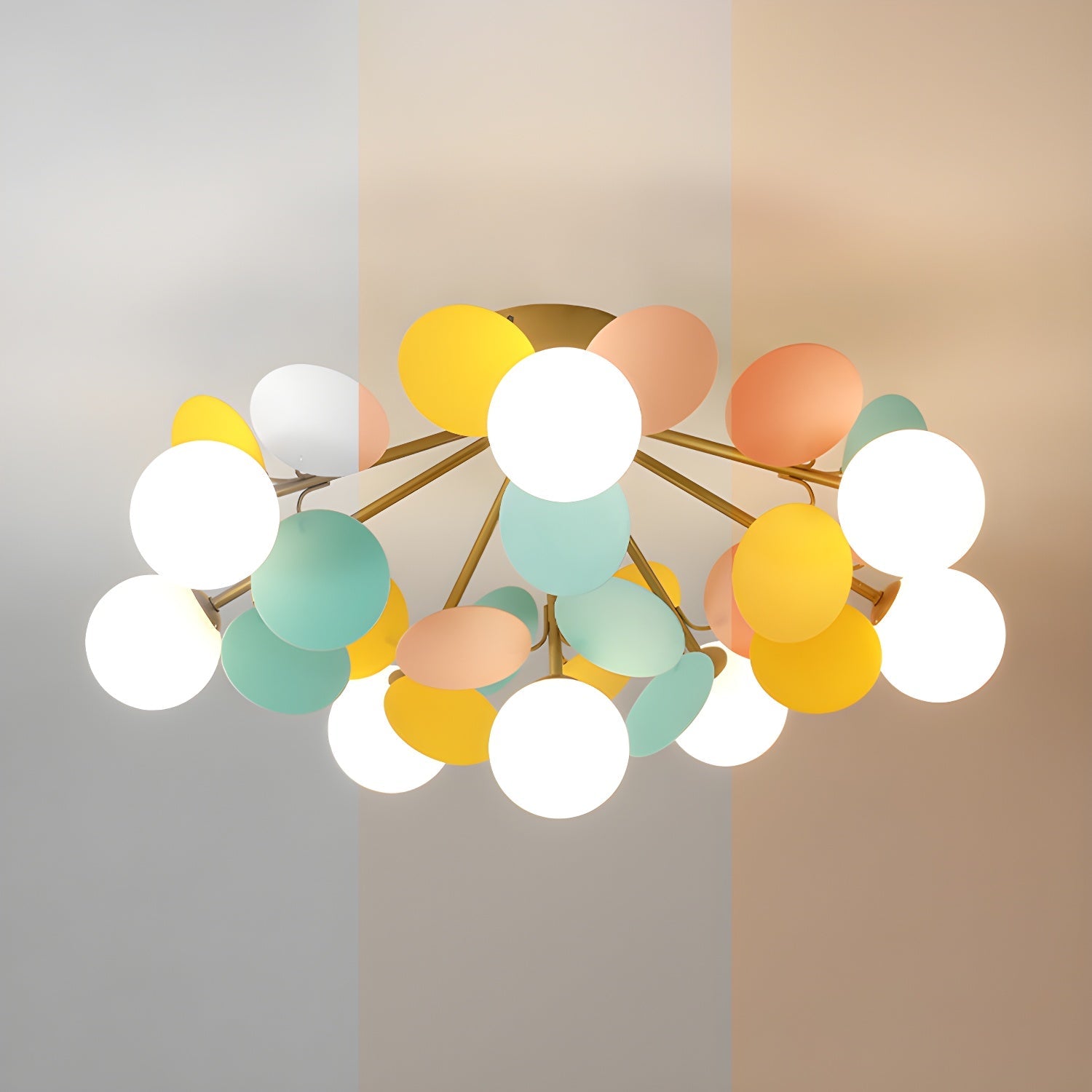 Circular Macaron Pendant Light Lighting Lobby