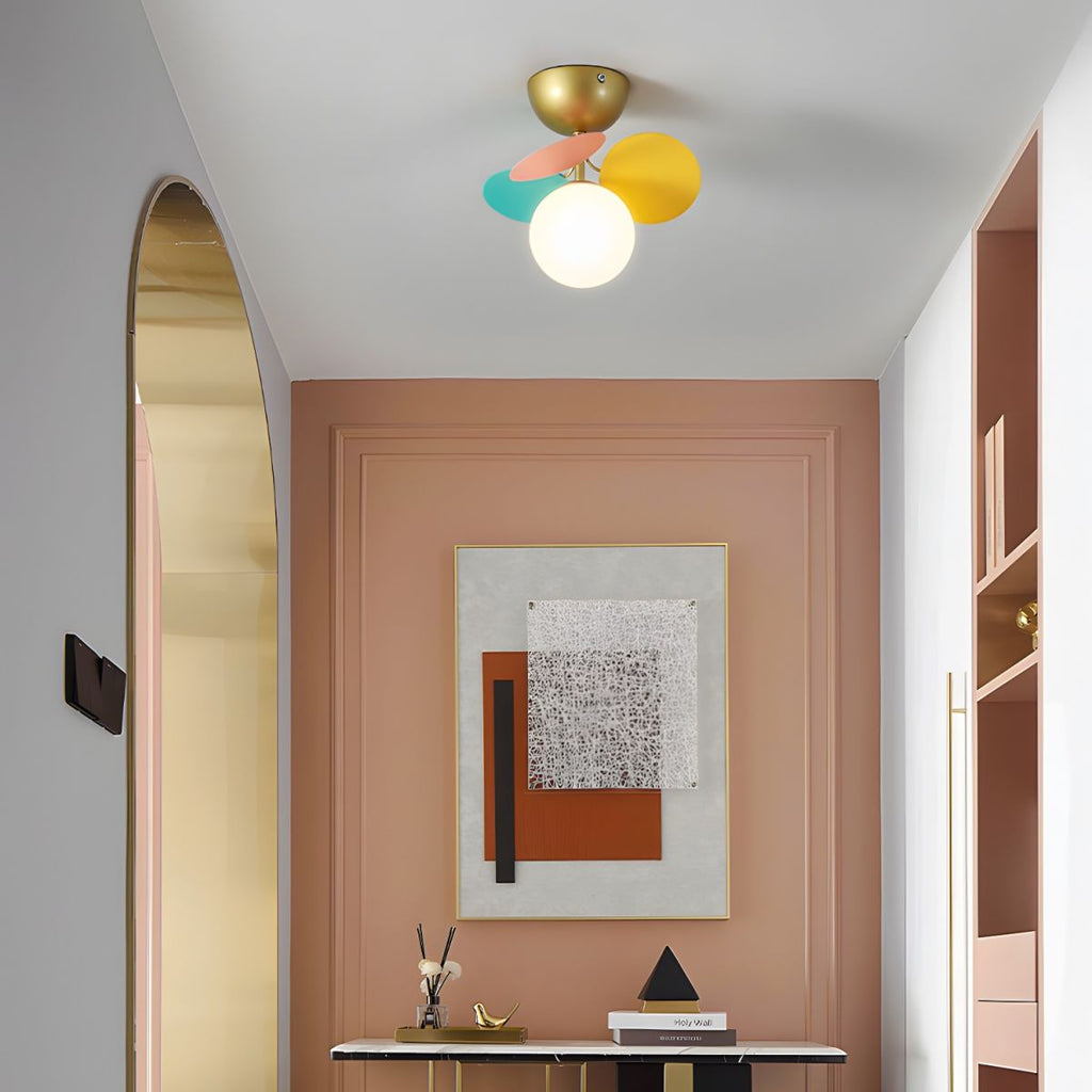 Circular Macaron Pendant Light Lighting Lobby