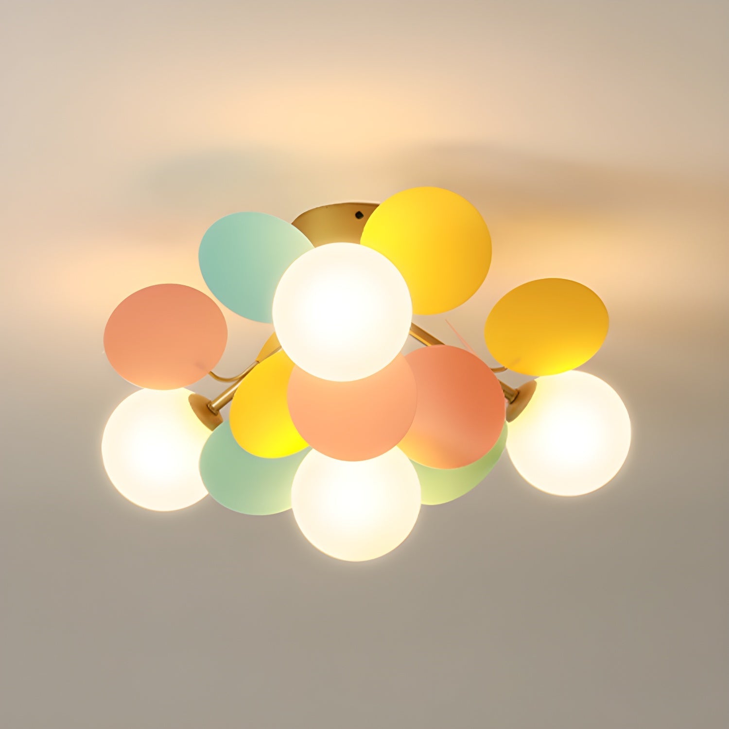 Circular Macaron Pendant Light Lighting Lobby