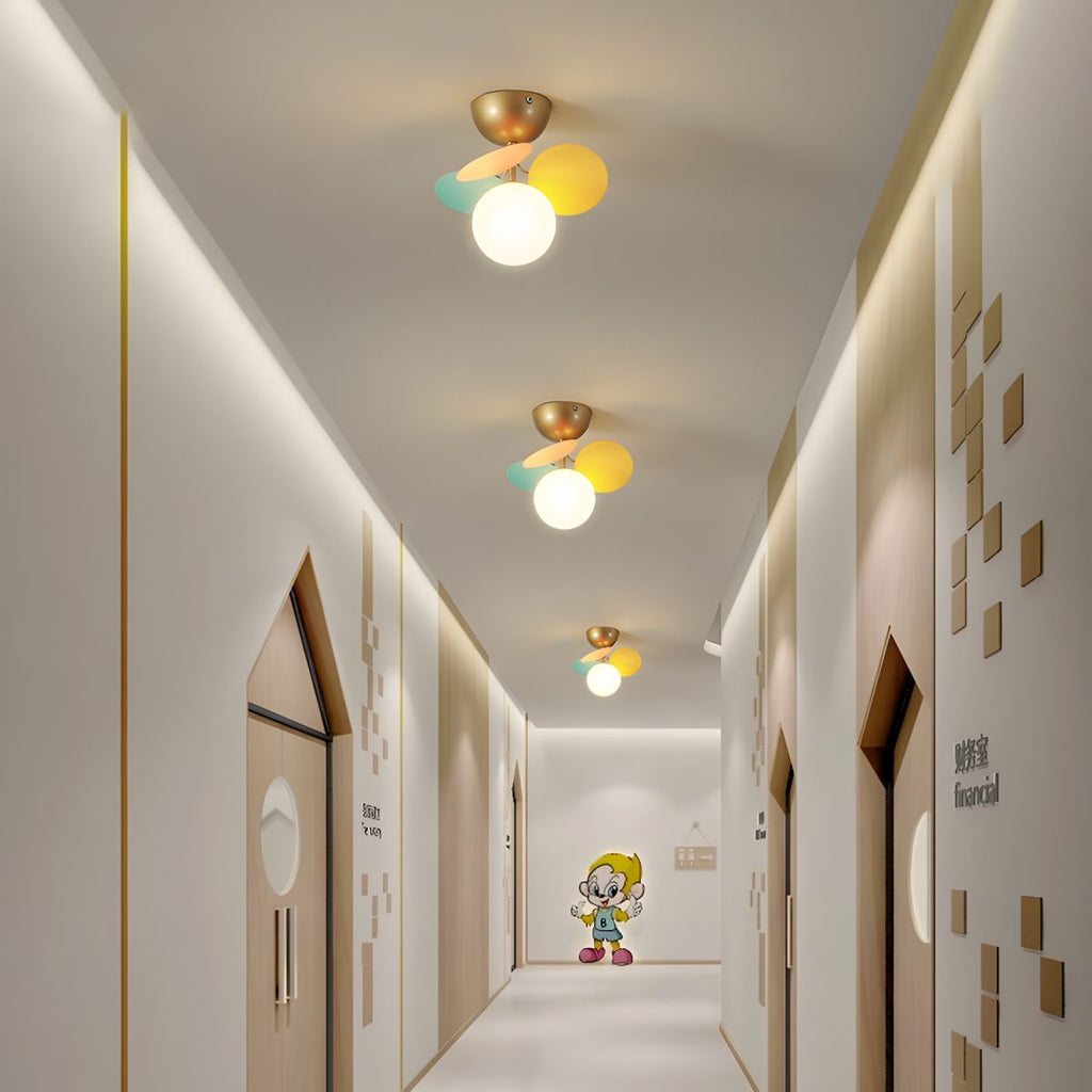 Circular Macaron Pendant Light Lighting Lobby