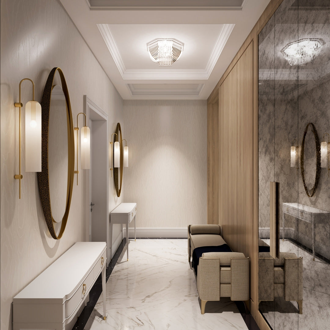 Contemporary Glass Ceiling Light Lighting Lobby