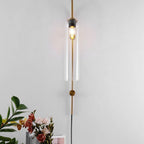 Contemporary Glass Plug-In Wall Sconce Lighting Lobby