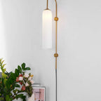 Contemporary Glass Plug-In Wall Sconce Lighting Lobby