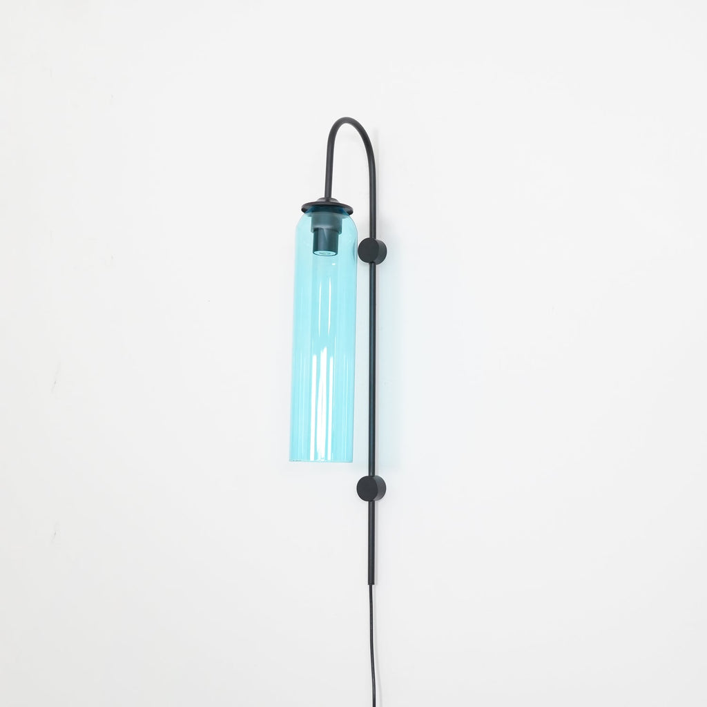 Contemporary Glass Plug-In Wall Sconce Lighting Lobby