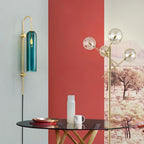 Contemporary Glass Plug-In Wall Sconce Lighting Lobby