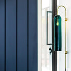 Contemporary Glass Plug-In Wall Sconce Lighting Lobby