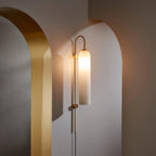 Contemporary Glass Plug-In Wall Sconce Lighting Lobby