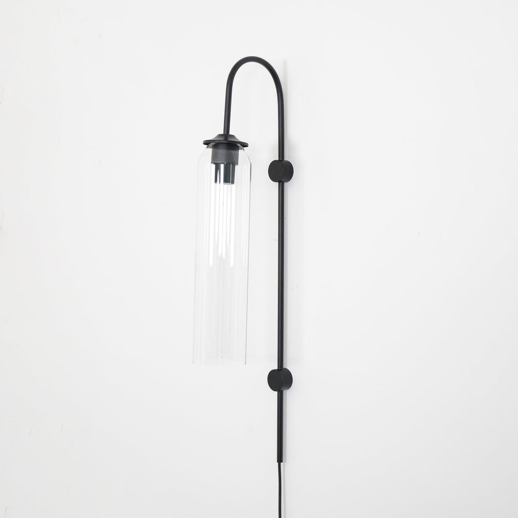 Contemporary Glass Plug-In Wall Sconce Lighting Lobby