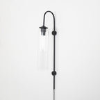 Contemporary Glass Plug-In Wall Sconce Lighting Lobby