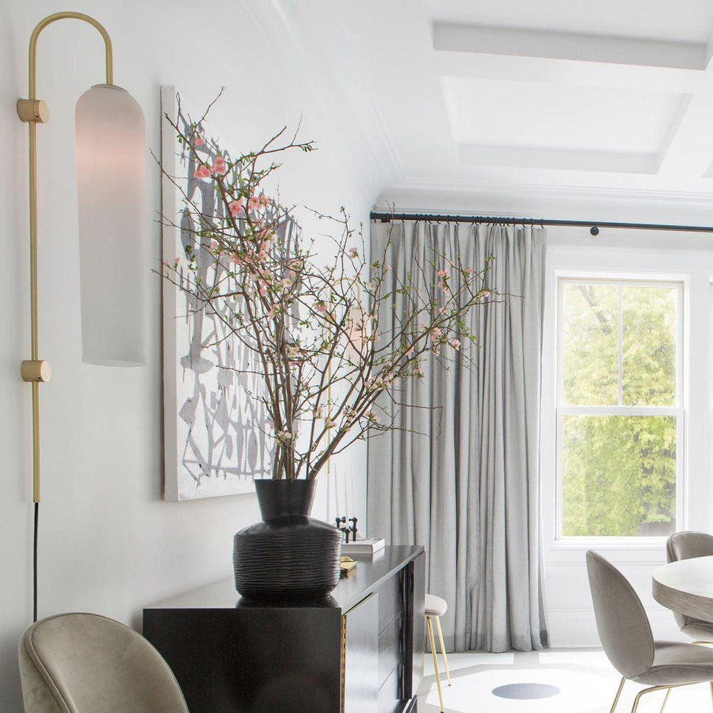 Contemporary Glass Plug-In Wall Sconce Lighting Lobby