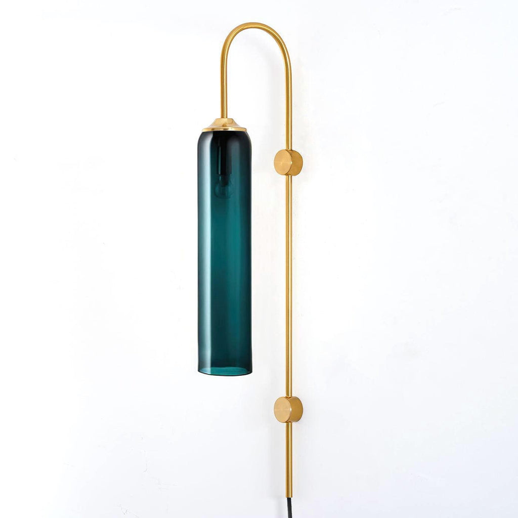 Contemporary Glass Plug-In Wall Sconce Lighting Lobby