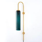 Contemporary Glass Plug-In Wall Sconce Lighting Lobby