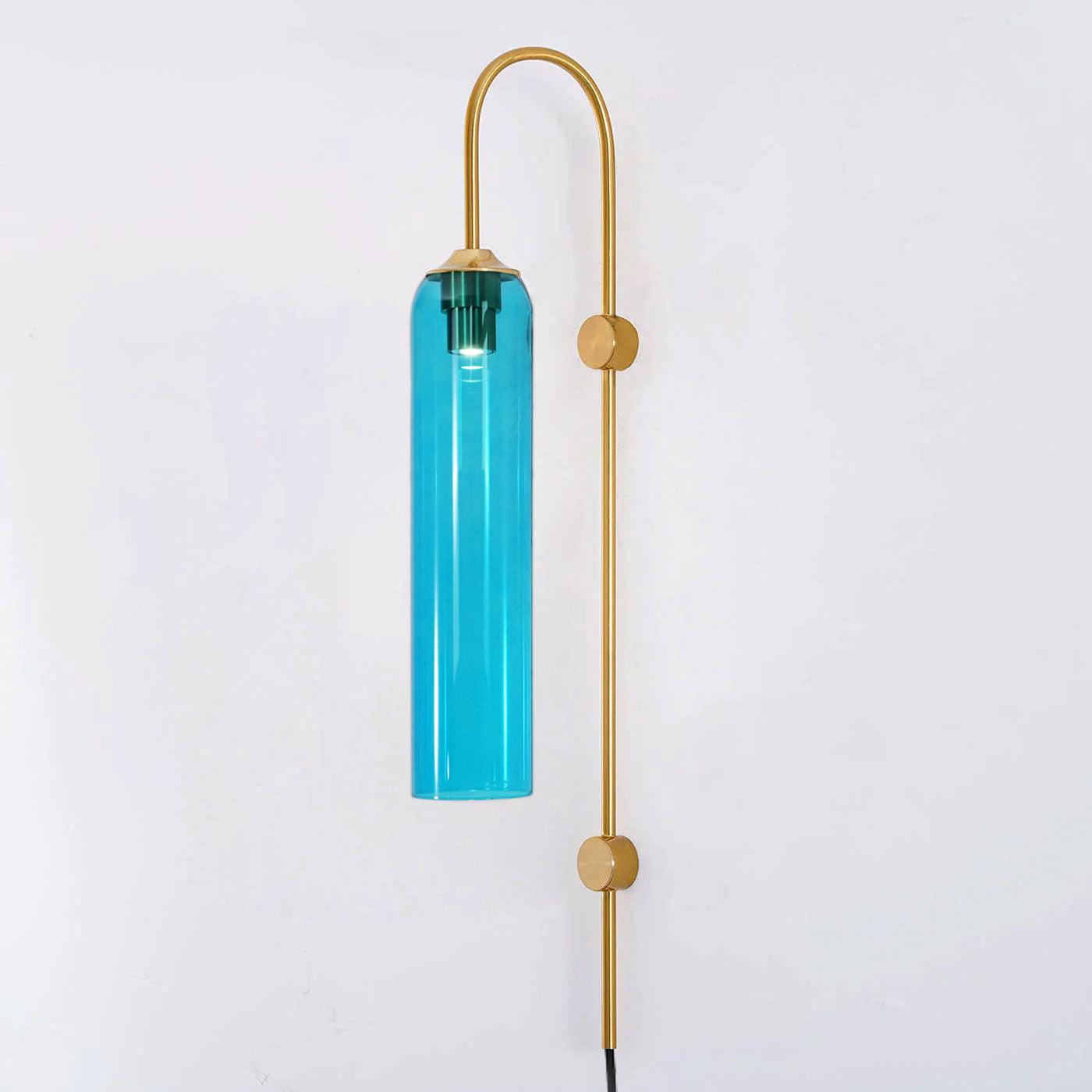 Contemporary Glass Plug-In Wall Sconce Lighting Lobby