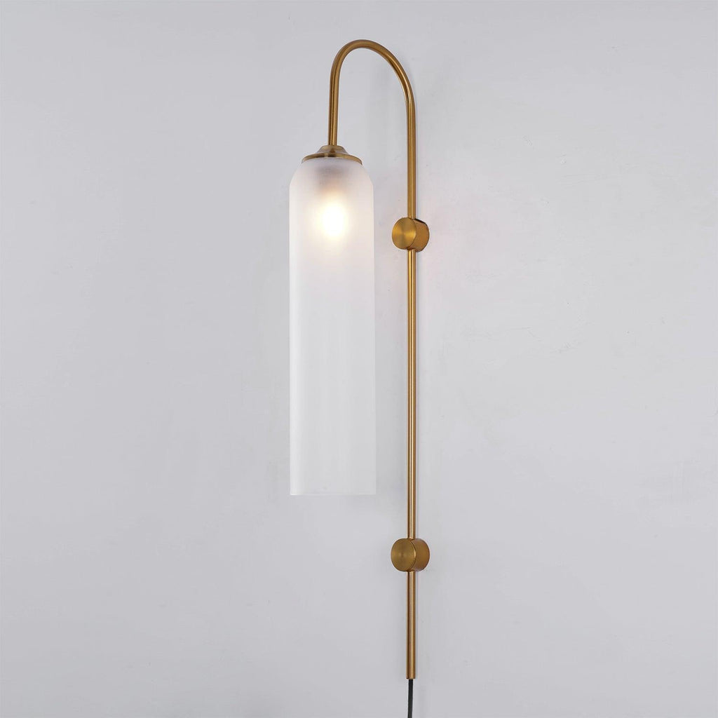 Contemporary Glass Plug-In Wall Sconce Lighting Lobby