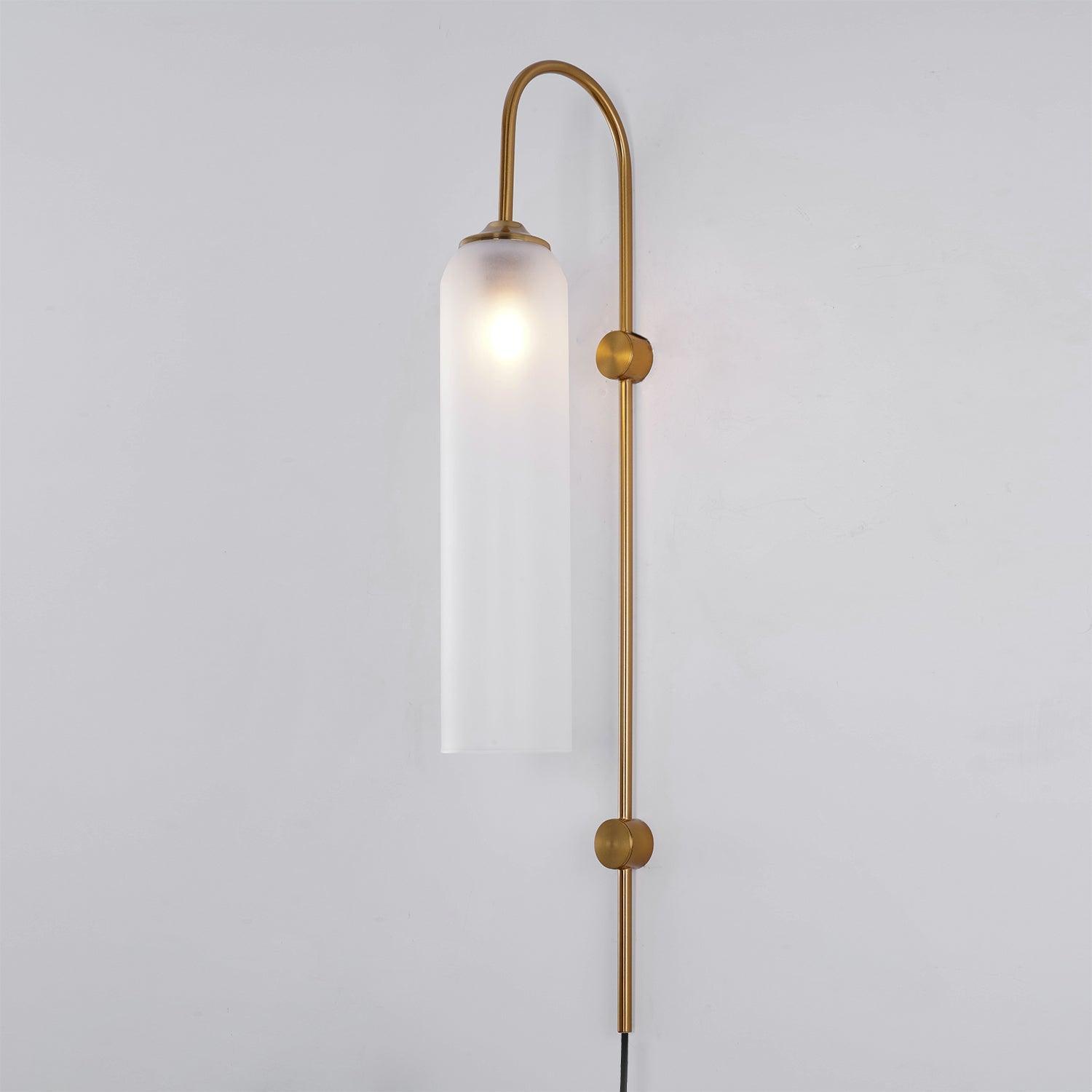 Contemporary Glass Plug-In Wall Sconce Lighting Lobby