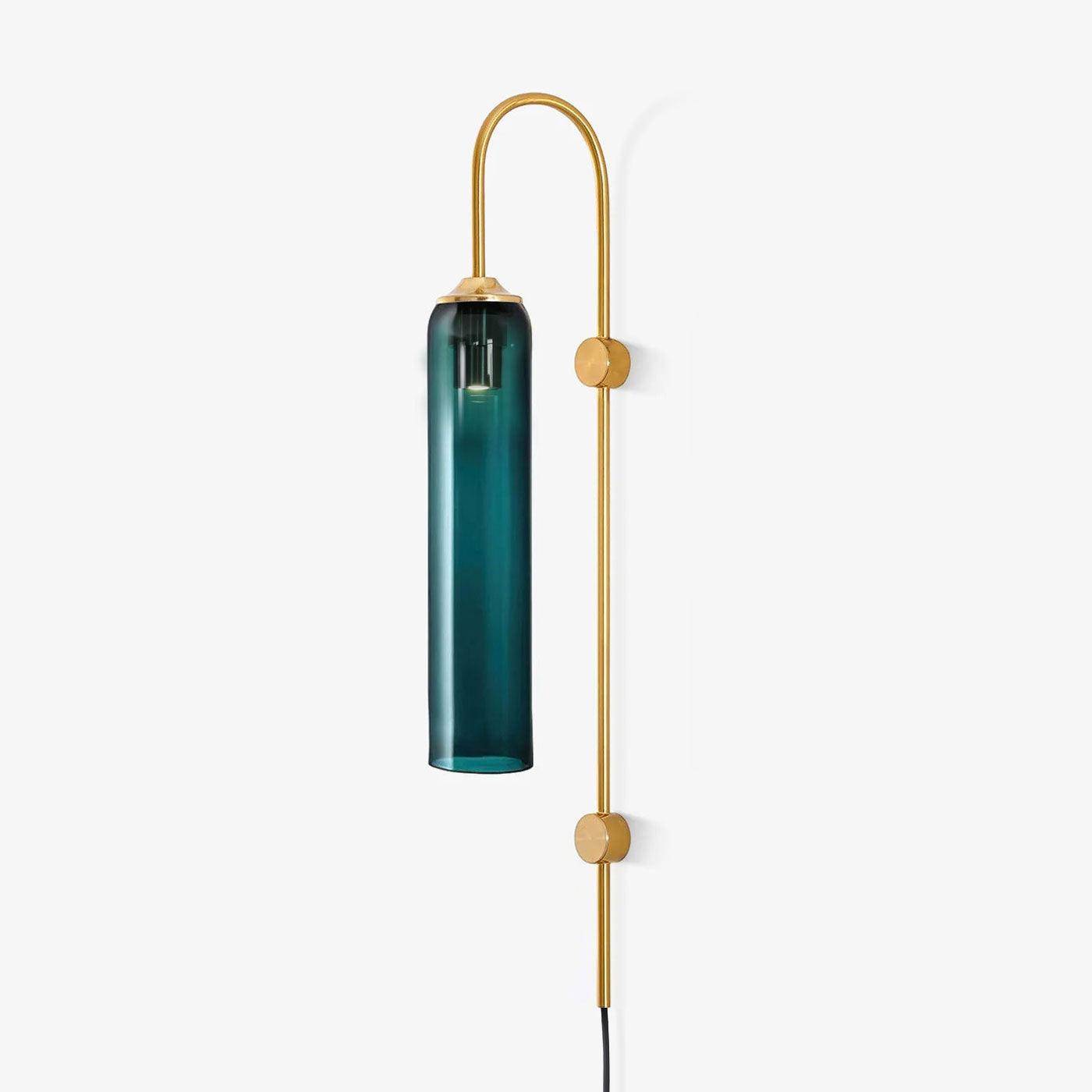 Contemporary Glass Plug-In Wall Sconce Lighting Lobby