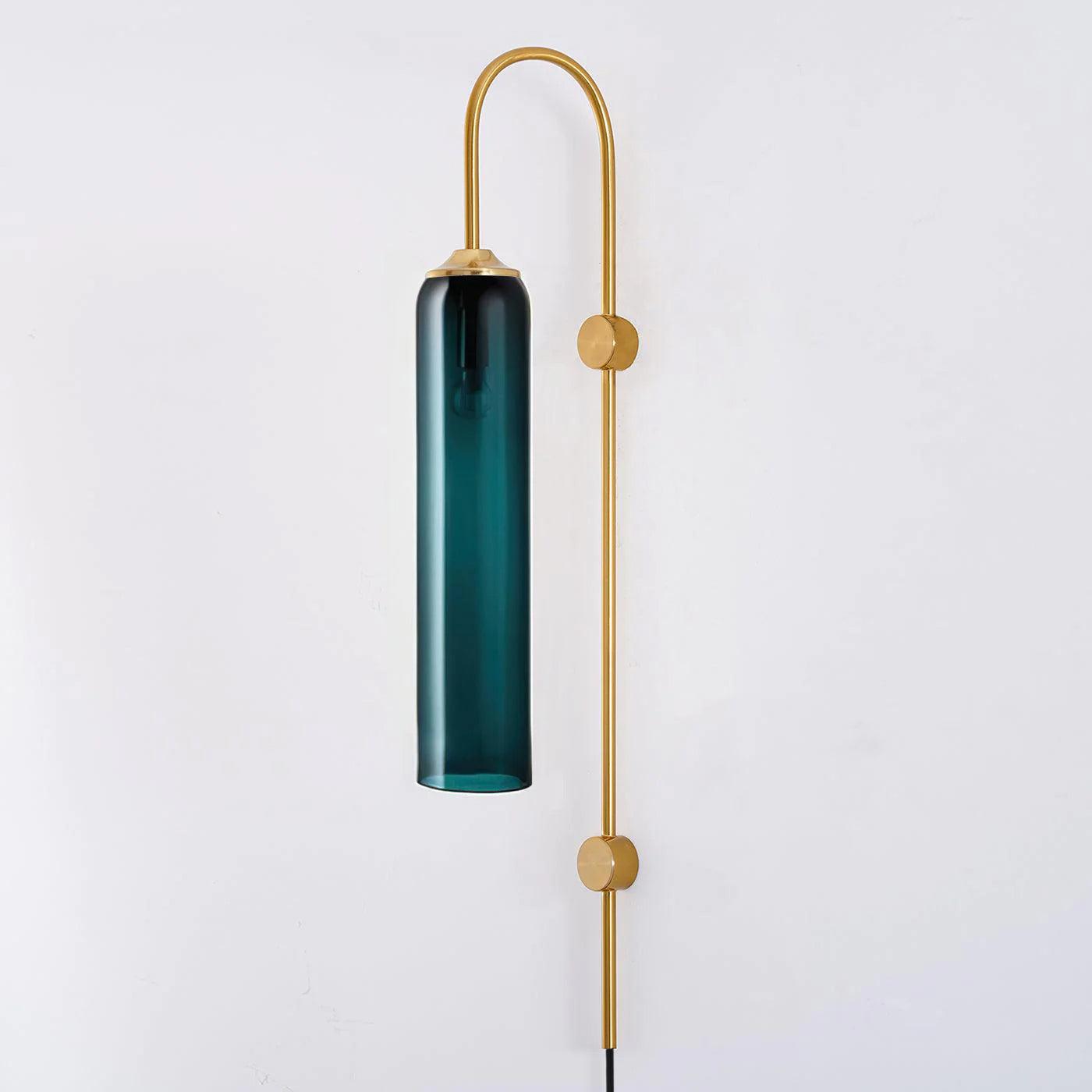 Contemporary Glass Plug-In Wall Sconce Lighting Lobby