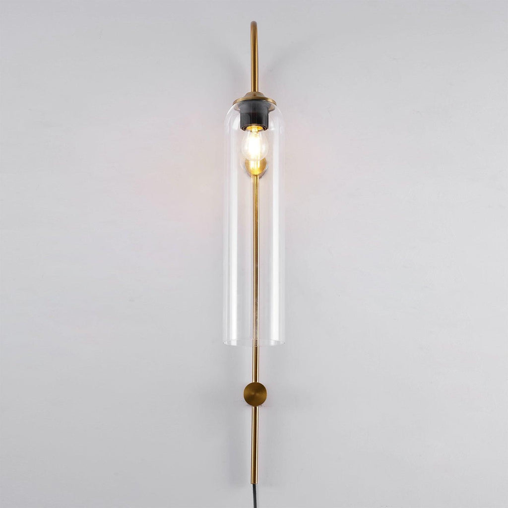 Contemporary Glass Plug-In Wall Sconce Lighting Lobby