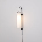 Contemporary Glass Plug-In Wall Sconce Lighting Lobby