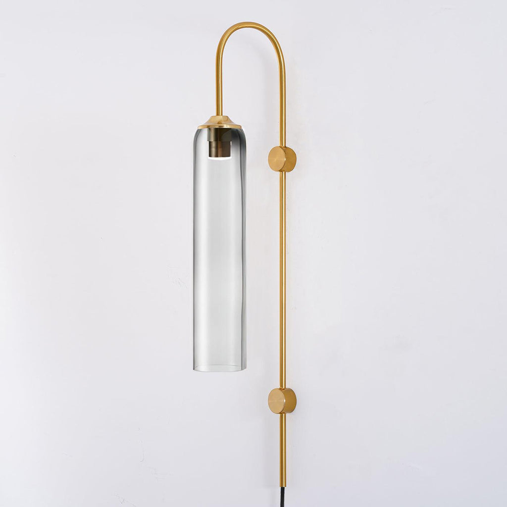 Contemporary Glass Plug-In Wall Sconce Lighting Lobby