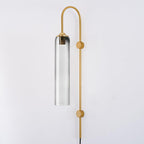 Contemporary Glass Plug-In Wall Sconce Lighting Lobby