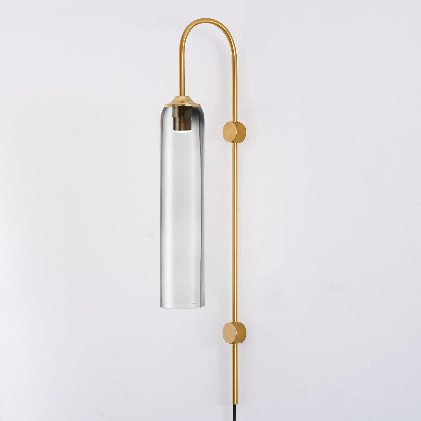 Contemporary Glass Plug-In Wall Sconce Lighting Lobby