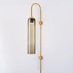 Contemporary Glass Plug-In Wall Sconce Lighting Lobby