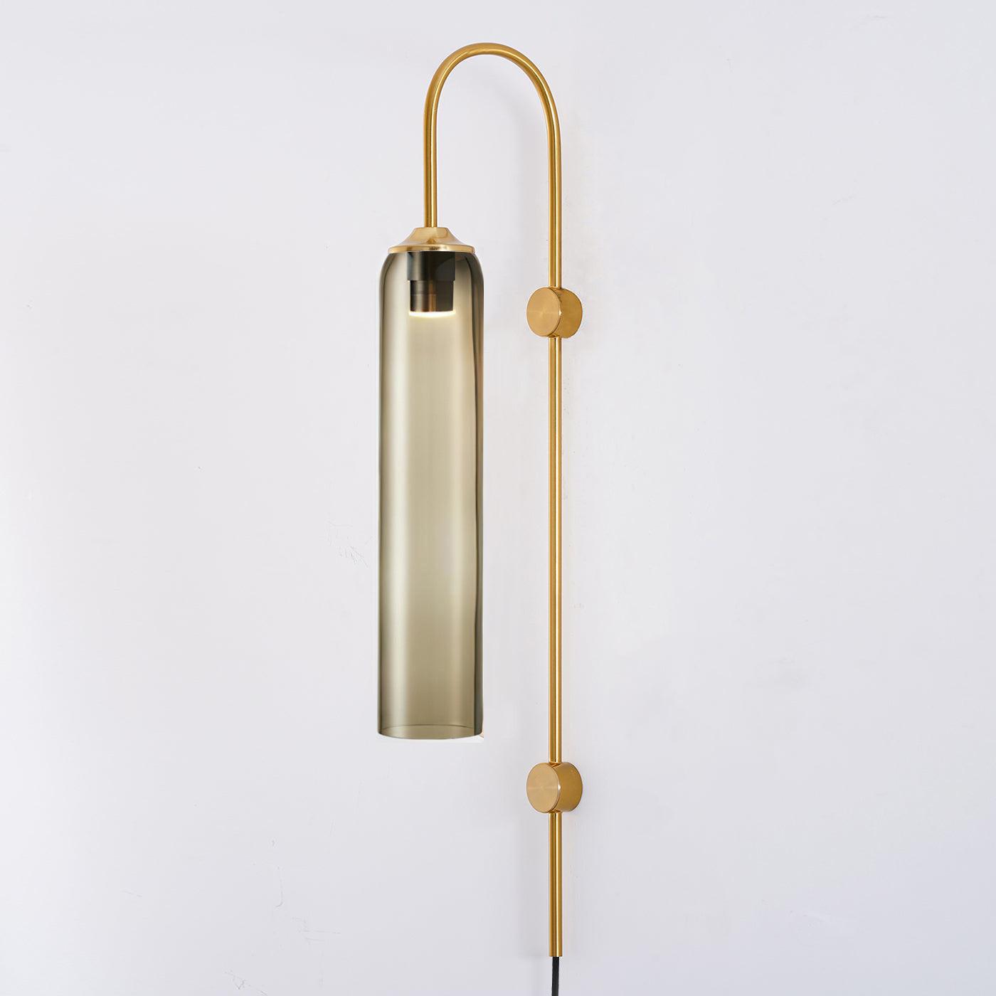 Contemporary Glass Plug-In Wall Sconce Lighting Lobby