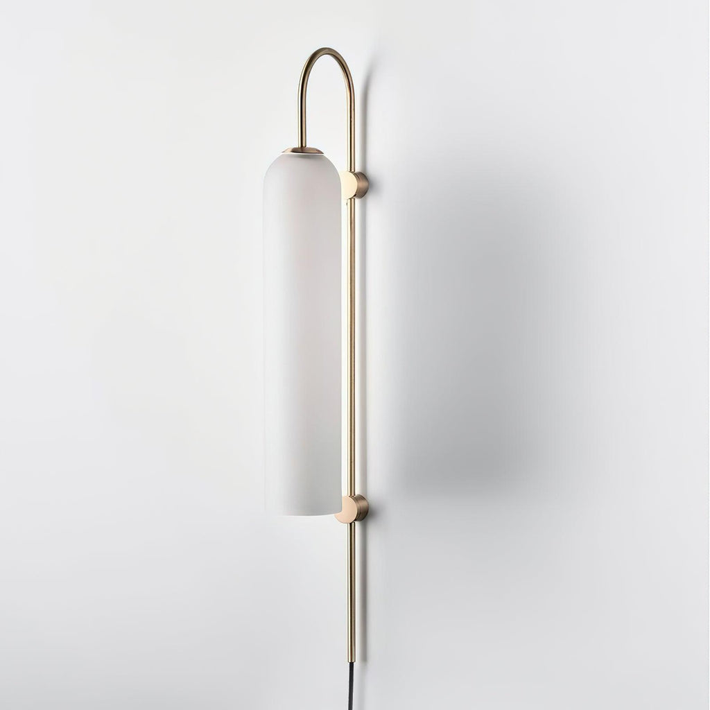 Contemporary Glass Plug-In Wall Sconce Lighting Lobby