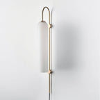 Contemporary Glass Plug-In Wall Sconce Lighting Lobby