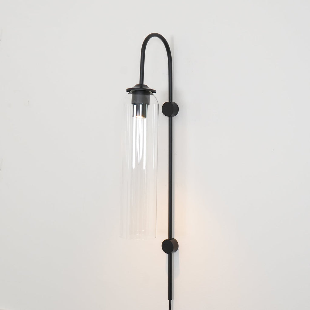 Contemporary Glass Plug-In Wall Sconce Lighting Lobby